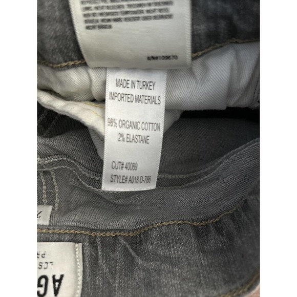 AGOLDE Crop Distressed Gray Wash Denim Jeans Size‎ 28 Stretch 28x26 Mid Rise - Picture 5 of 8